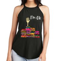 A Funny Gift For Reading Books Librarian Readers Nerd Women's Perfect Tri Rocker Tank