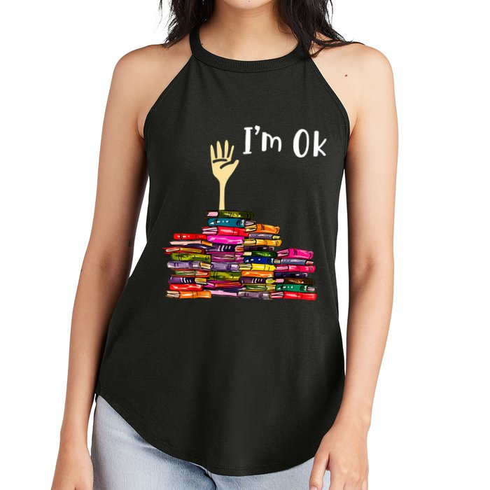 A Funny Gift For Reading Books Librarian Readers Nerd Women's Perfect Tri Rocker Tank
