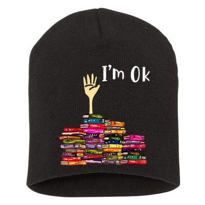 A Funny Gift For Reading Books Librarian Readers Nerd Short Acrylic Beanie