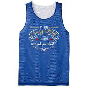 Aunt Funny Gift I'm The Crazy Aunt Funny Tee Mesh Reversible Basketball Jersey Tank