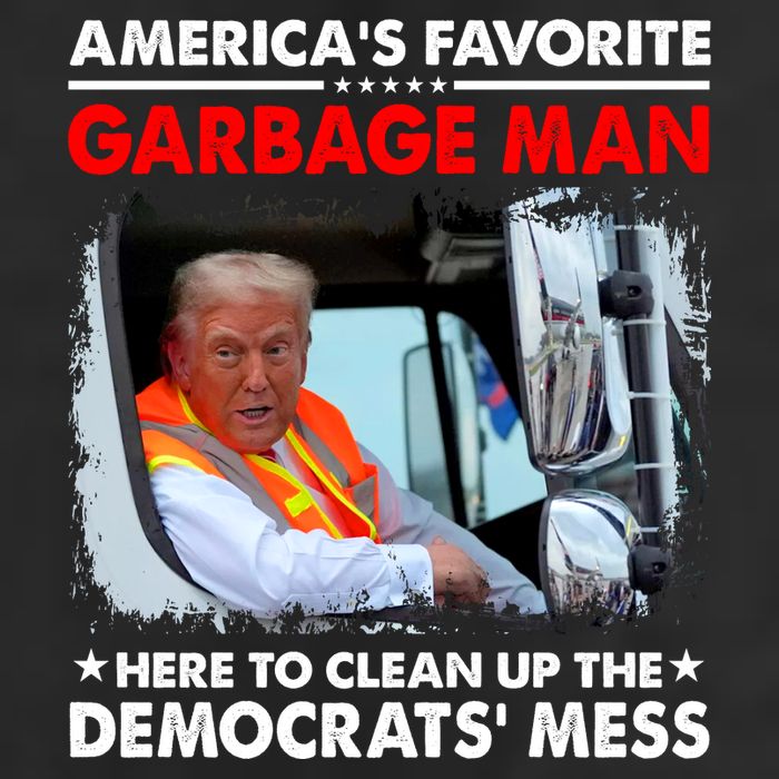 Americas Favorite Garbage Man Here To Clean Up The Democrats Mess Trump 2024 Cool Comfort Performance Bucket Hat