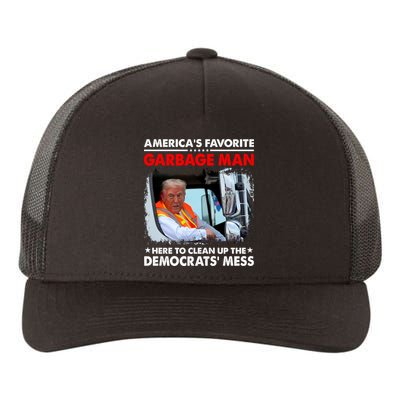 Americas Favorite Garbage Man Here To Clean Up The Democrats Mess Trump 2024 Yupoong Adult 5-Panel Trucker Hat