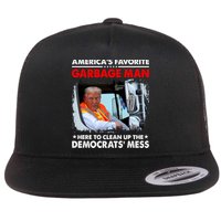 Americas Favorite Garbage Man Here To Clean Up The Democrats Mess Trump 2024 Flatbill Hat