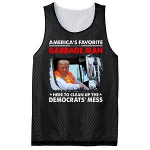 Americas Favorite Garbage Man Here To Clean Up The Democrats Mess Trump 2024 Mesh Reversible Basketball Jersey Tank