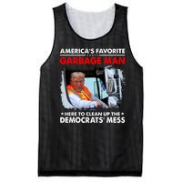 Americas Favorite Garbage Man Here To Clean Up The Democrats Mess Trump 2024 Mesh Reversible Basketball Jersey Tank