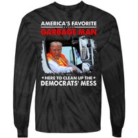 Americas Favorite Garbage Man Here To Clean Up The Democrats Mess Trump 2024 Tie-Dye Long Sleeve Shirt