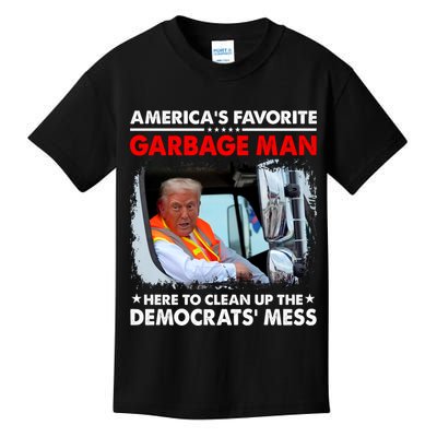 Americas Favorite Garbage Man Here To Clean Up The Democrats Mess Trump 2024 Kids T-Shirt