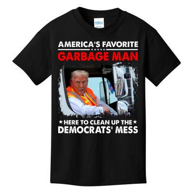 Americas Favorite Garbage Man Here To Clean Up The Democrats Mess Trump 2024 Kids T-Shirt