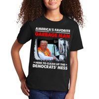Americas Favorite Garbage Man Here To Clean Up The Democrats Mess Trump 2024 Kids T-Shirt