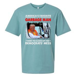 Americas Favorite Garbage Man Here To Clean Up The Democrats Mess Trump 2024 Sueded Cloud Jersey T-Shirt