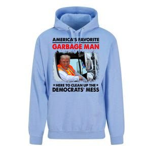 Americas Favorite Garbage Man Here To Clean Up The Democrats Mess Trump 2024 Unisex Surf Hoodie