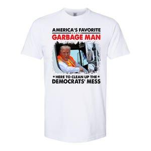 Americas Favorite Garbage Man Here To Clean Up The Democrats Mess Trump 2024 Softstyle CVC T-Shirt