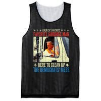 AmericaS Favorite Garbage Man Trump Rides In Garbage Truck Mesh Reversible Basketball Jersey Tank