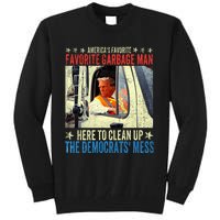 AmericaS Favorite Garbage Man Trump Rides In Garbage Truck Tall Sweatshirt