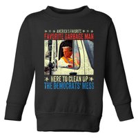 AmericaS Favorite Garbage Man Trump Rides In Garbage Truck Toddler Sweatshirt