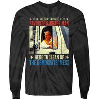 AmericaS Favorite Garbage Man Trump Rides In Garbage Truck Tie-Dye Long Sleeve Shirt