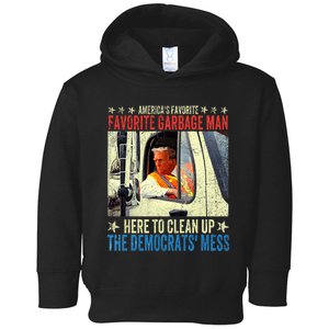 AmericaS Favorite Garbage Man Trump Rides In Garbage Truck Toddler Hoodie