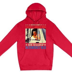 AmericaS Favorite Garbage Man Trump Rides In Garbage Truck Premium Pullover Hoodie