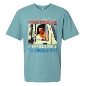 AmericaS Favorite Garbage Man Trump Rides In Garbage Truck Sueded Cloud Jersey T-Shirt