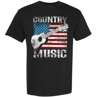 American Flag Guitar Player Funny Country Music Lover Garment-Dyed Heavyweight T-Shirt