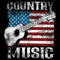 American Flag Guitar Player Funny Country Music Lover Doggie Tank