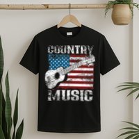 American Flag Guitar Player Funny Country Music Lover T-Shirt
