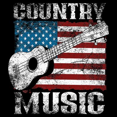 American Flag Guitar Player Funny Country Music Lover T-Shirt