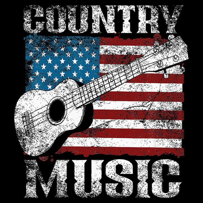 American Flag Guitar Player Funny Country Music Lover T-Shirt