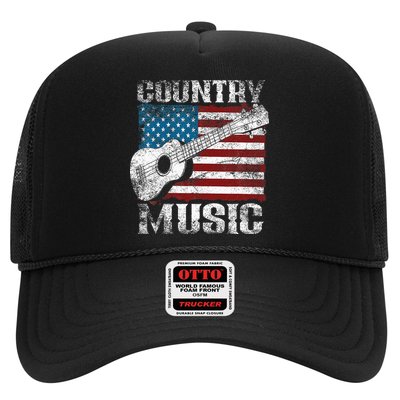 American Flag Guitar Player Funny Country Music Lover Trucker Hat