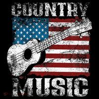 American Flag Guitar Player Funny Country Music Lover Womens T-Shirt