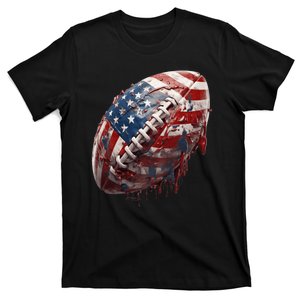 American Football Gifts Usa Flag American Football Us Flag T-Shirt