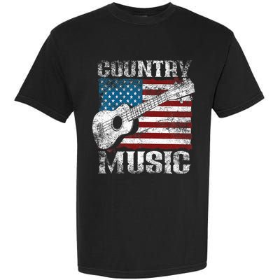 American Flag Guitar Player Funny Country Music Lover Garment-Dyed Heavyweight T-Shirt