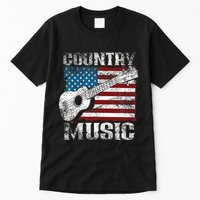 American Flag Guitar Player Funny Country Music Lover Tall T-Shirt