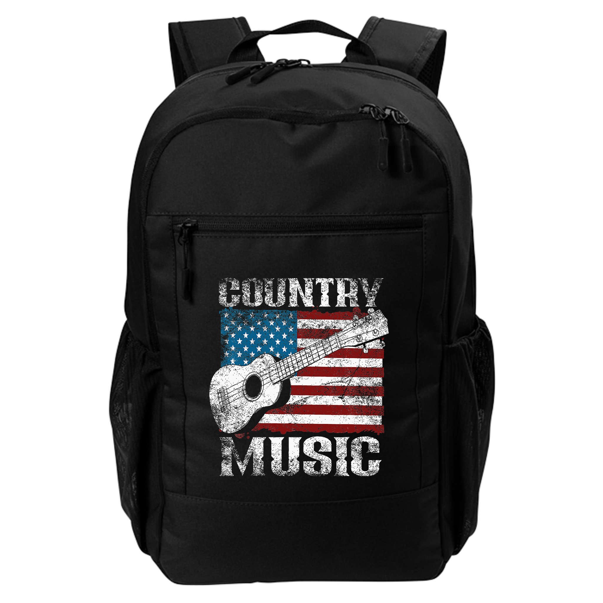 American Flag Guitar Player Funny Country Music Lover Backpack