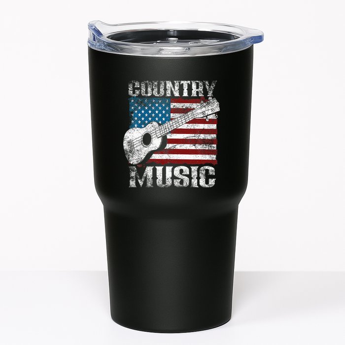 American Flag Guitar Player Funny Country Music Lover Tumbler