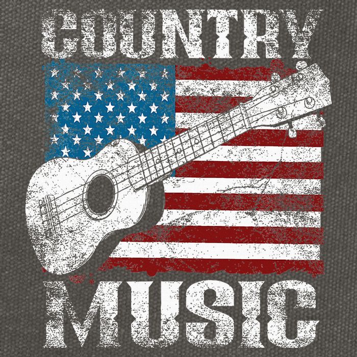 American Flag Guitar Player Funny Country Music Lover Cotton Canvas Backpack