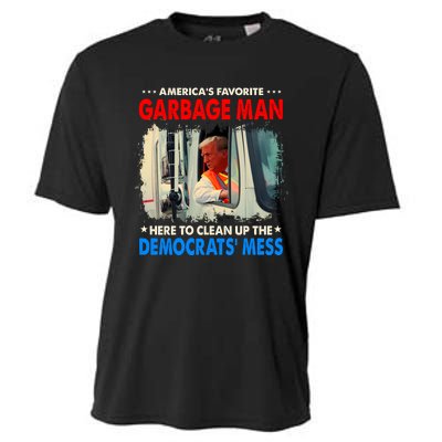 Americas Favorite Garbage Man Here To Clean Up The Democrats Mess Trump 2024 Cooling Performance Crew T-Shirt