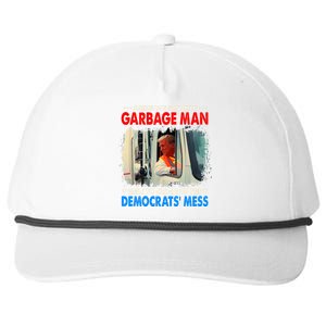 Americas Favorite Garbage Man Here To Clean Up The Democrats Mess Trump 2024 Snapback Five-Panel Rope Hat