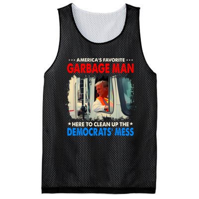 Americas Favorite Garbage Man Here To Clean Up The Democrats Mess Trump 2024 Mesh Reversible Basketball Jersey Tank