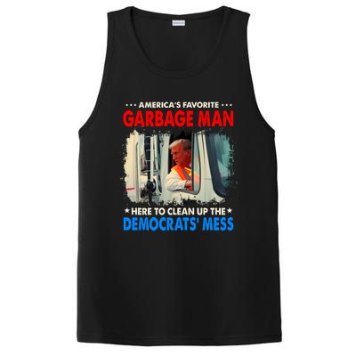 Americas Favorite Garbage Man Here To Clean Up The Democrats Mess Trump 2024 PosiCharge Competitor Tank