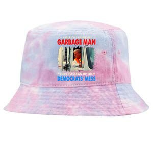 Americas Favorite Garbage Man Here To Clean Up The Democrats Mess Trump 2024 Tie-Dyed Bucket Hat