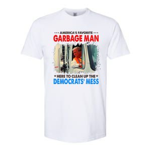 Americas Favorite Garbage Man Here To Clean Up The Democrats Mess Trump 2024 Softstyle® CVC T-Shirt