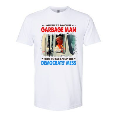 Americas Favorite Garbage Man Here To Clean Up The Democrats Mess Trump 2024 Softstyle CVC T-Shirt