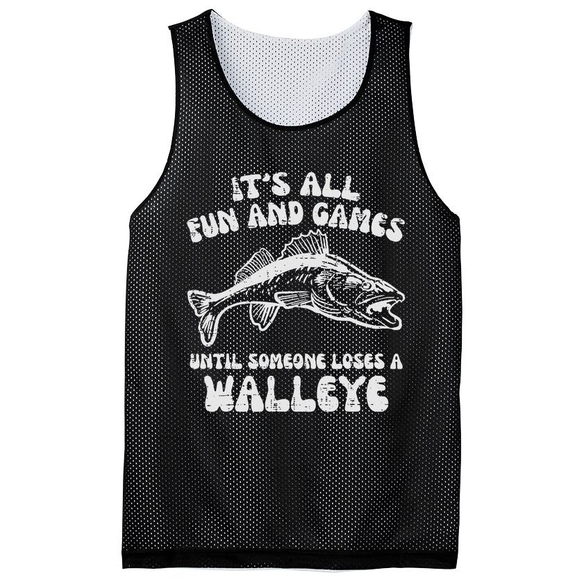 All Fun Games Until Loses Walleye  Mesh Reversible Basketball Jersey Tank