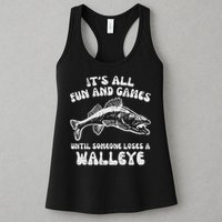 All Fun Games Until Loses Walleye  Womens Tank Top