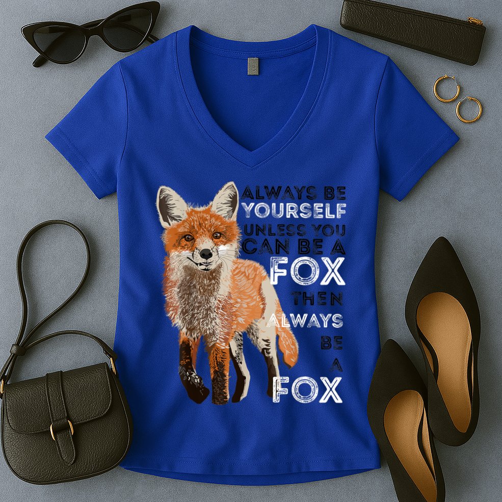 A FUNNY GIFT Always Be Yours Unless You Can Be A Fox Shirt Funny Gift Women's V-Neck T-Shirt