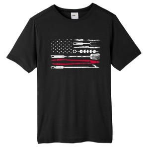 American Flag Grilling Tools Bbq Grill Barbecue Tool Tall Fusion ChromaSoft Performance T-Shirt