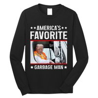 AmericaS Favorite Garbage Man Funny Trump Garbage Truck Long Sleeve Shirt