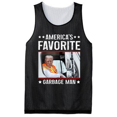 AmericaS Favorite Garbage Man Funny Trump Garbage Truck Mesh Reversible Basketball Jersey Tank