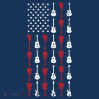 American Flag Guitar 4th Of July Vintage Patriotic Guitarist Flatbill Hat